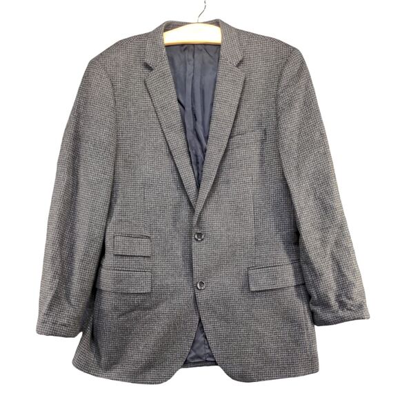 J. Crew Men's Ludlow Blazer Suit Jacket 42L Long Sleeve Gray Italian Cloth - Picture 1 of 15
